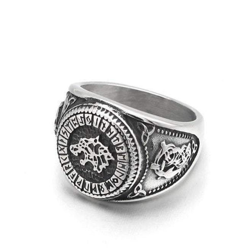 Bague Loup Nordique (Acier)